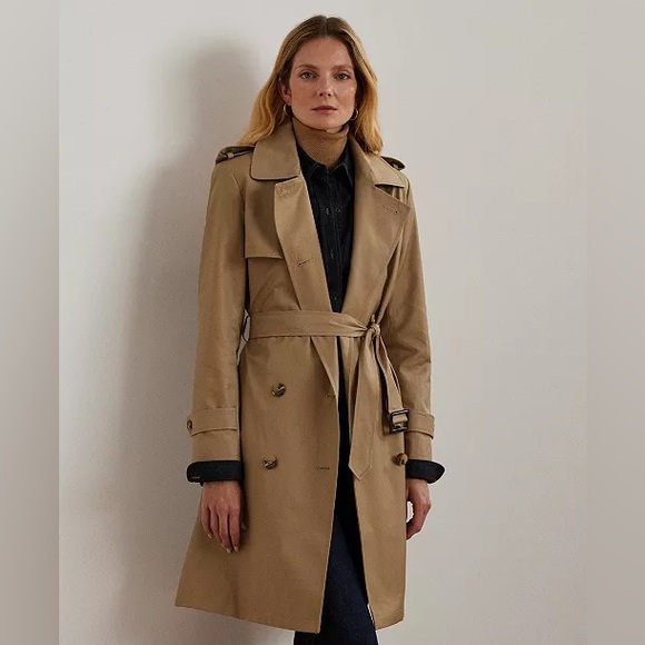 Women's Belted Water-Resistant Trench Coat - Picture 3 of 5